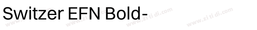 Switzer EFN Bold字体转换